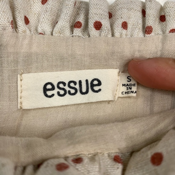 Essue Tan color with polka dots dress Size: S - Picture 3 of 5